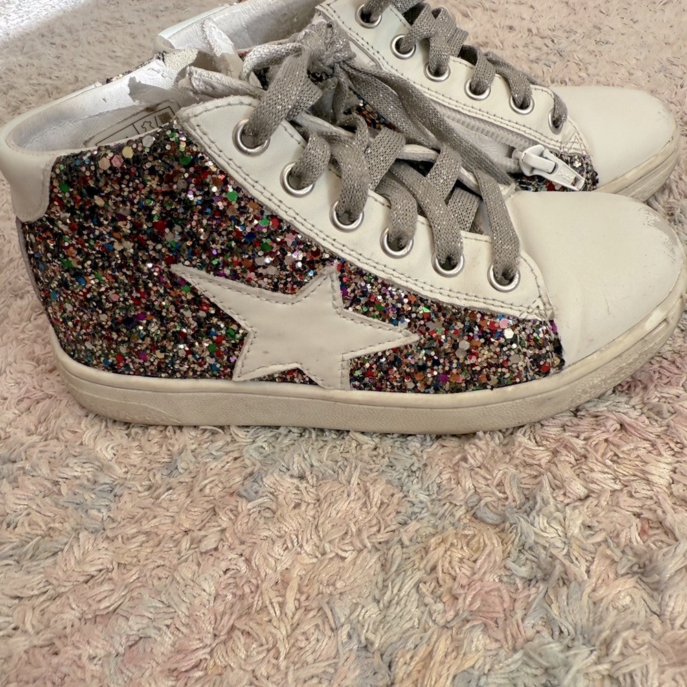 Naturino Kids Glitter High-Top Sneakers size 29
